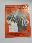 European Cup Quarter Final (2nd Leg) Rangers vs Sparta 1960