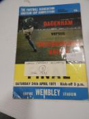 Two FA Amateur Cup Final Dagenham vs Skelmersdale 1971 Programmes
