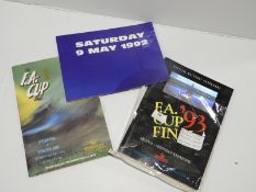FA Cup Final Programmes 1992, 93, & 94