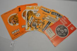 *Six Hull City Home & Away Programmes from the 1970's
