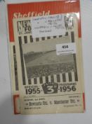 Sheffield United vs Man United and vs Aston Villa 1953-54, Newcastle vs Man United 1955-56