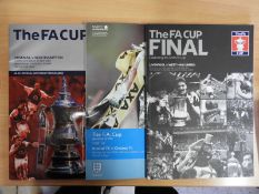 Three FA Cup Final Programmes: