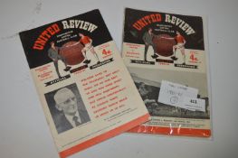 Seven Manchester United Programmes from the 1960-61 Season