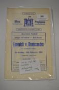 League of Ireland Round 2 1961-62 Limerick vs Drumcondra