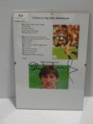 *Framed & Signed Tribute to Billy Whitehurst