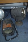 Two Vintage Stage Lamps