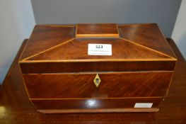 Georgian Inlaid Mahogany Tea Caddy