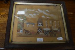 Victorian Folk Art Watercolour of Hull Rands Brewery