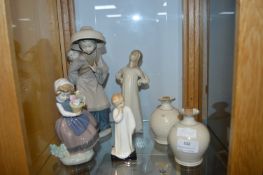 Three Lladro Figurines and a Royal Doulton Darling, etc.