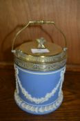 Blue & White Jasper Biscuit Barrel