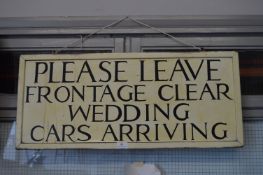 Hand Painted Wooden Sign - Weddings and Funerals