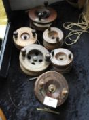 Six Wooden Victorian Trotting Reels