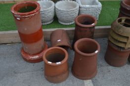 Three Small Chimney Pot Planters plus Others