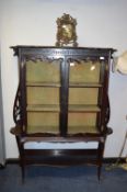 Edwardian Art Nouveau Glazed Display Cabinet