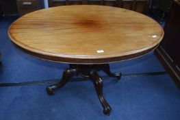 Victorian Mahogany Oval Table on Pedestal Base