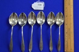 Six Silver Teaspoons - Birmingham 1942, approx 82g