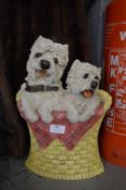 1950's Stick Stand - Scotty Dogs in a Basket