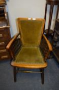 Velvet Upholstered Spindle Chair