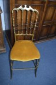 1950's Brass Hall Chair by Chiavari