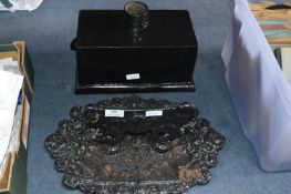 Victorian Cast Iron Rain Hopper and a Boot Scrapper