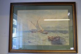 Framed Pears Print - Stormy Sea (Some Faults)