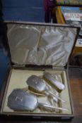 Northern Goldsmiths Three Piece Silver Dressing Set in Box - Birmingham 1936