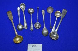 Quantity of Silver Mustard Spoons, etc.
