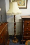 Turned Mahogany Standard Lamp