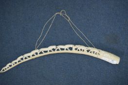 Victorian Carved Ivory Tusk