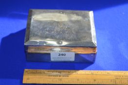 Silver Cigarette Box - Birmingham 1928 (Some Dents)