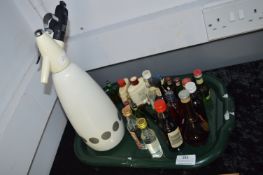 Miniature Drinks Bottles and a Soda Siphon