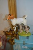 Beswick Jack Russell, Cocker Spaniel, and Wade Horses