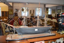 Scratch Built Model Wooden Sailing Ship