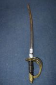 Brass Handled Military Sword
