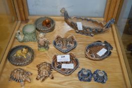 Collection of Wade Tortoises, Cats, etc.