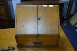 Oak Office Desktop Stationery Cabinet
