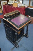 Victorian Ebonised Davenport