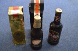 Three Bottles of VIntage Beer; North Country Brew, Celebration Ale, etc.