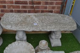 Garden Seat with Squirrel Supports