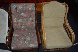 Pair of Bamboo Style Conservatory Chairs
