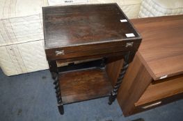 Dark Oak Barley Twist Cutlery Table