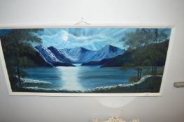 Oil Painting of a Moonlit Landscape by Fran Moore