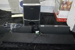 Panasonic and Polaroid Soundbars, and a Sony Subwo