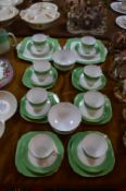 Royal Albert Green & Gold Part Tea Service