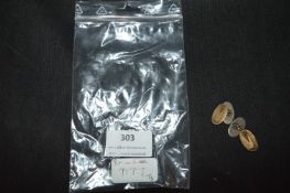 Pair of Gents 9ct Gold on Silver Cufflinks - appro