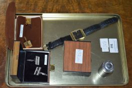 Collection of Gents Cufflinks, Wristwatch, etc.