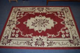 Red & Cream Floral Rug 63