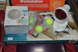 Small Foldable Table, Fitness Ball, Heat Lamp, etc