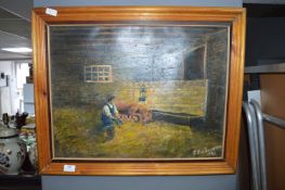 Oil on Canvas - Pigsty