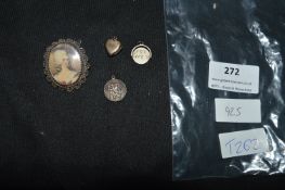 925 Sterling Silver Brooch, Lockets, Pendants, etc